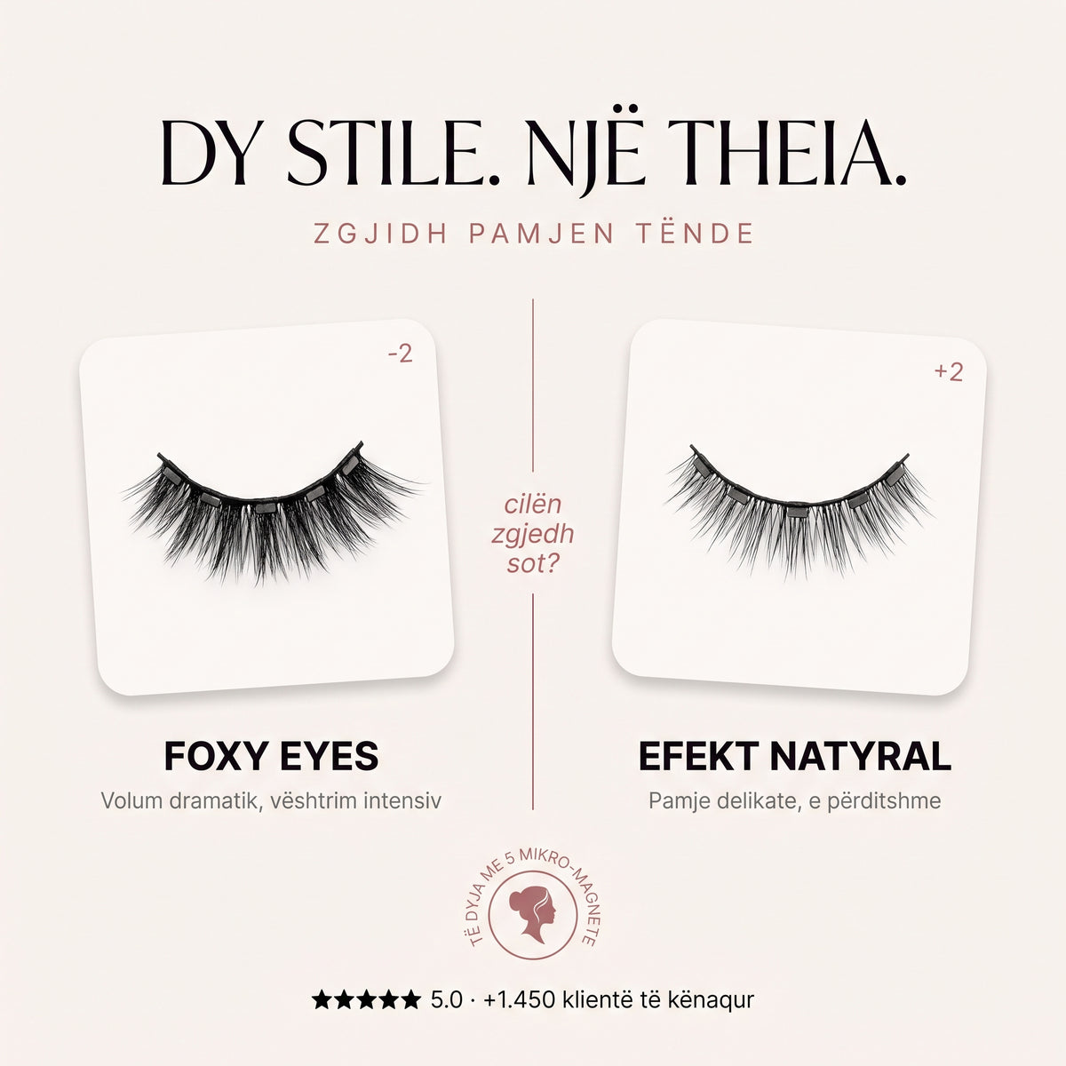 Modelet Foxy Eyes dhe Efekt Natyral
